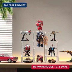6 Tier Clear Action Figures Display Risers Stand Shelf, Acrylic Display Stands f