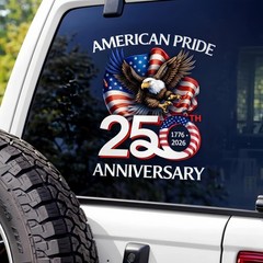 5Pcs USA 250th Anniversary Stickers, 1776-2026 American Flag Eagle Decals, Wa…
