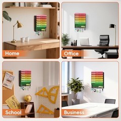 Hanging Wall File Organizer, Mail Organizer Wall Mounted with 8 Tier Black