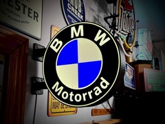 BMW Motorrad Round LED Light Box | Double Sided Sign RGB Option