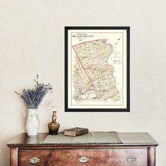 Old Map of Bucks County, PA 1891 – Vintage Pennsylvania Art