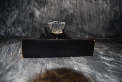 Glass Door Knob Handle, Metal & Wood Wall Hanging Décor Coat Hat Rack 12″x6″