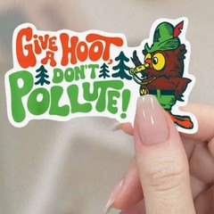 Woodsy Owl Give A Hoot Don’t Pollute 3” Inch Nostalgia Retro Vinyl Sticker Decal