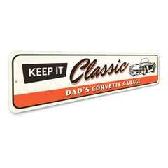Chevy Corvette Keep it Classic Metal Sign Chevrolet Automotive Car Man Cave