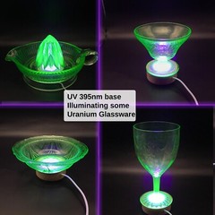 UV LED Light Base 395nm USB Display Stand Uranium Glass, Fluorescent Crystals