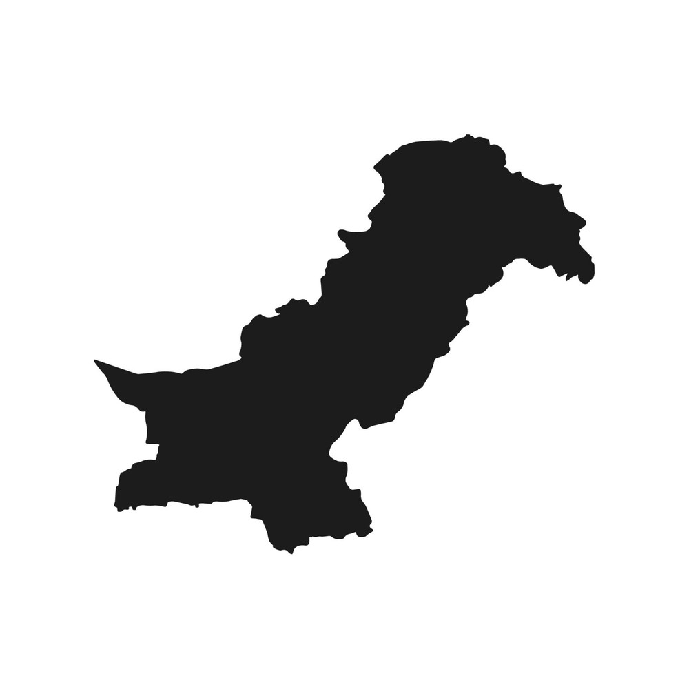 Pakistan Country Outline Vinyl Decal Car Window Laptop PK Sticker