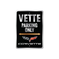 Chevy Corvette Badge Vette Parking Decor Only Sign