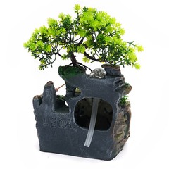 Indoor Water Fountains Zen Desk Rockery Waterfall Fountain Tabletop Ornament NEW