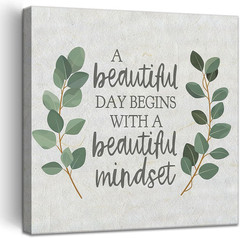 Framed Inspirational Wall Art Minimalist Eucalyptus Wall Decor Motivational Posi