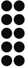 1.5″ Black Round Label Dots Stickers Color Coding Inventory 1.5 Inch Dot
