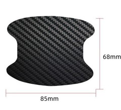 4PCS Carbon Fiber Door Handle Car Stickers Decal Protector Film Anti Scratch