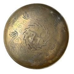 Solid Brass Dragon Bowl 10″ Dish Made in China Read