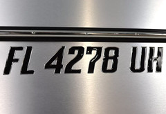 Boat Registration Numbers 3D Domed Raised Decals Black Chrome Trim Marine Grade