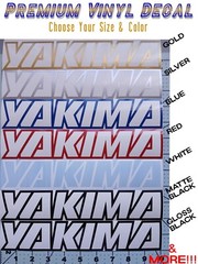 Yakima Decal Sticker 12″ 15″ 19″ 23″ Roof Rack Load Bar Bike Fairing Tower