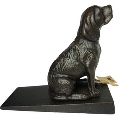 Durable 6 lbs 8 oz Dog Door Stopper in Antique Black – Perfect for Dog Lovers