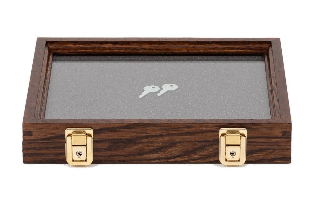 Two Timbers Small Display Case Walnut Finish 2″x10″x12″ Knife Arrowhead Pins
