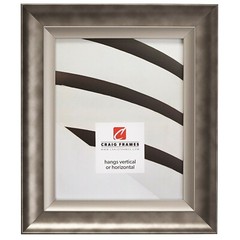 Craig Frames Ventura, 2 Inch Wide Modern Distressed Pewter Silver Picture Frame