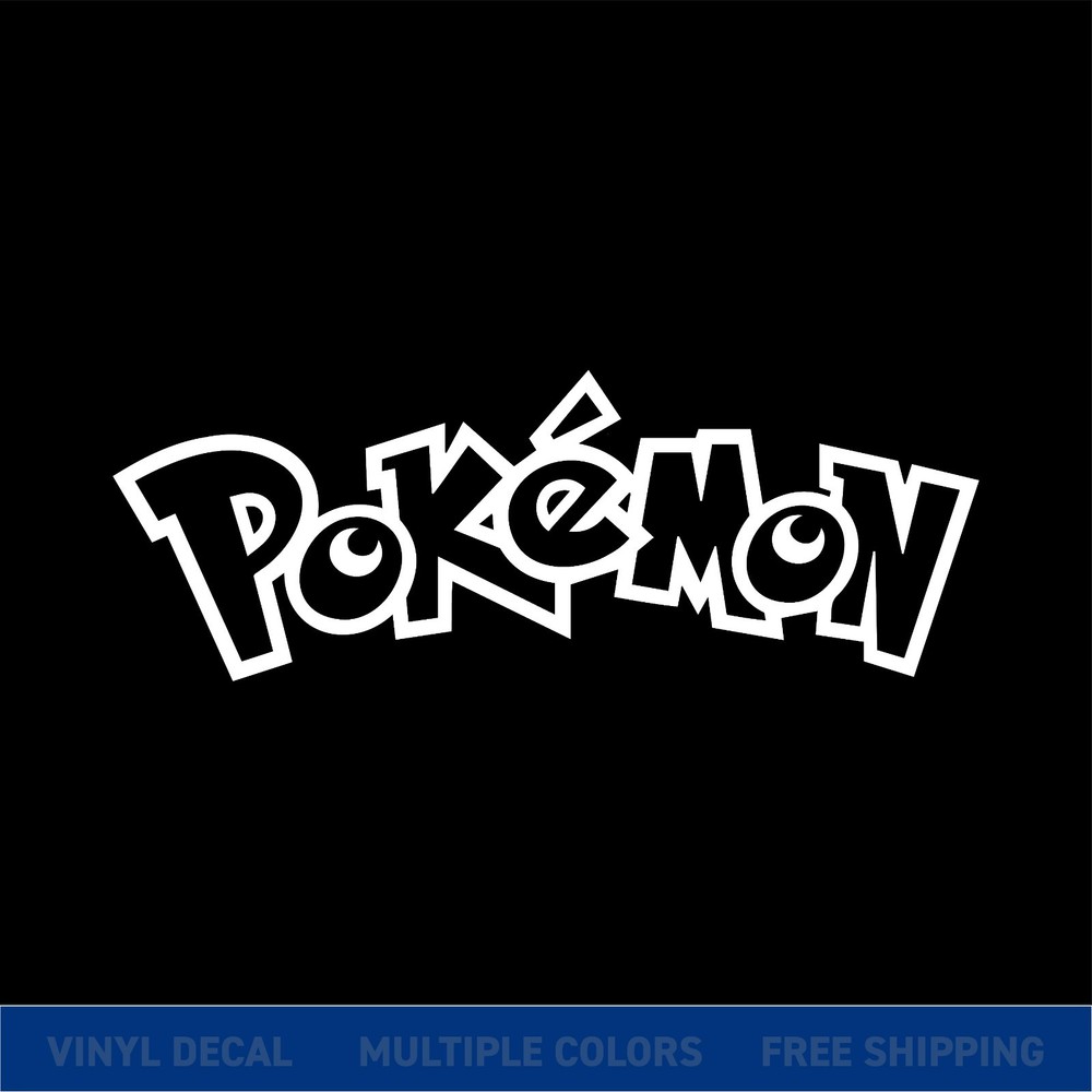 Pokemon Logo Vinyl Decal Waterproof Sticker Car Laptop Wall Multiple Sizes