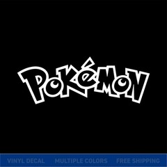 Pokemon Logo Vinyl Decal Waterproof Sticker Car Laptop Wall Multiple Sizes