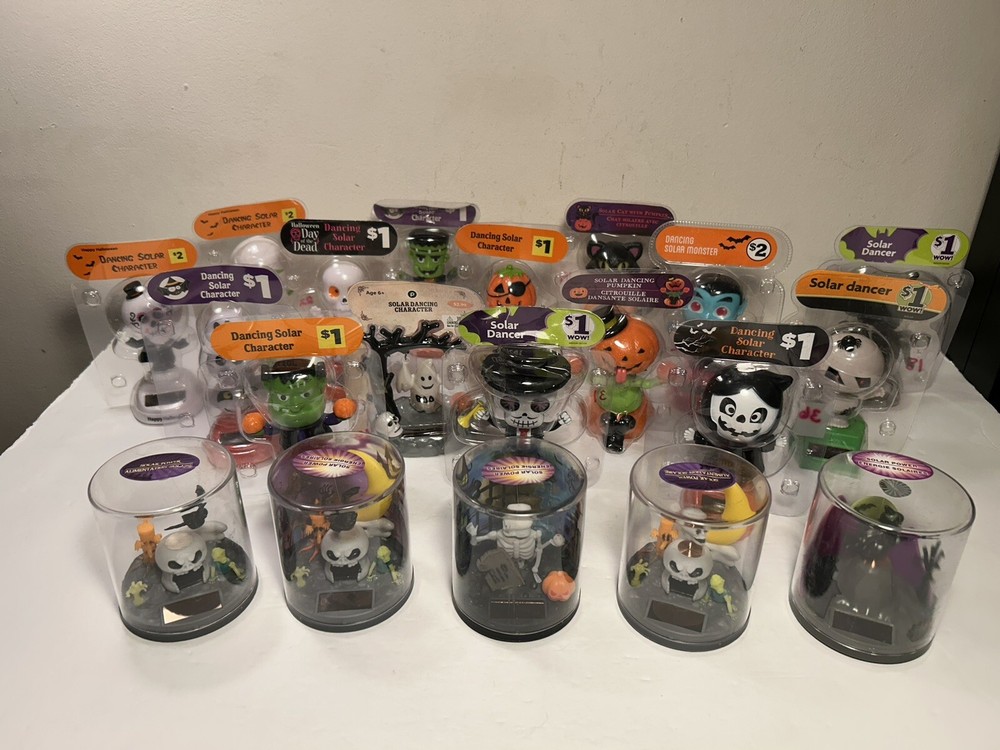 Lot Of 20 Halloween Solar Powered Dancing Bobblehead Figures New