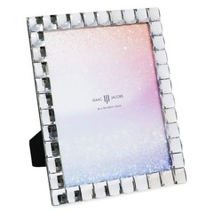 Isaac Jacobs Decorative Sparkling Light Blue Jewel Picture Frame, Photo…