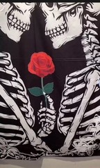 Skeletons In Love Rose Multicolor Tapestry 78×58 Home Decor Halloween Prop