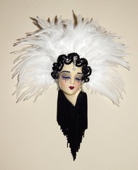 Unique Creations Small Art Deco Lady Face Mask Wall Hanging Decor