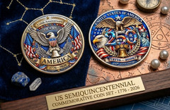 America 250th Anniversary Commemorative Coin 1776-2026 Collectible