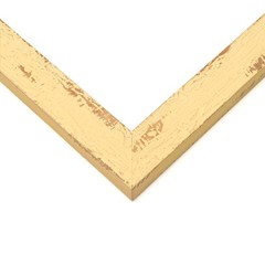 7×7 Frame Yellow Real Wood Picture Frame Width 1.25 inches | Interior Frame Dept