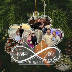 Infinity Love Heart Balloons Custom Photo – Personalized Shape Ornament – Gift