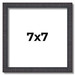 7×7 Rustic Brown Real Wood Picture Frame Width 0.75 inches | Interior Frame Dept