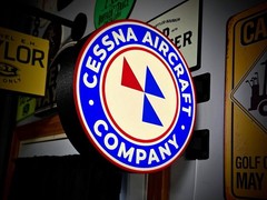 Cessna Aircraft Company Round LED Light Box | RGB Option