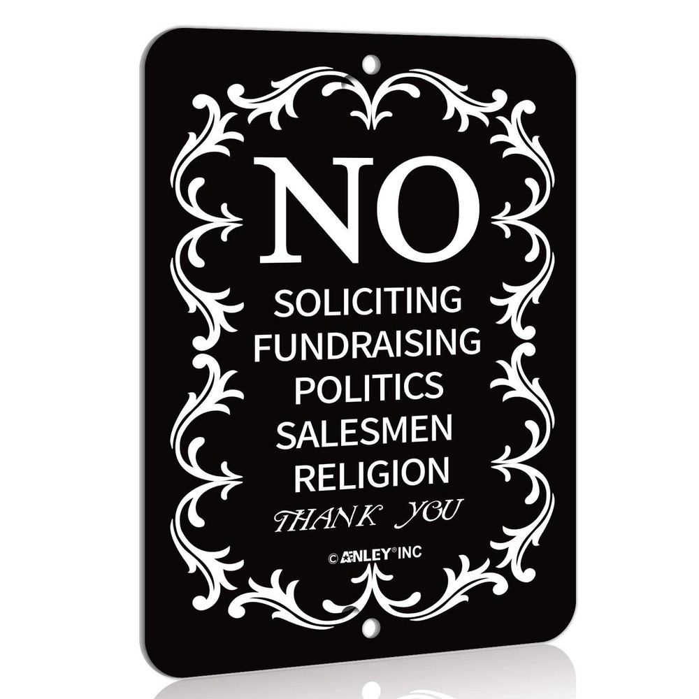 Anley No Soliciting Sign for Home and Busines – Do Not Ring The Bell 6″ x 4.5″