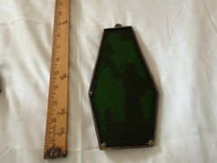 Metal Bronze Green Speckled Glass St Francis Suncatcher