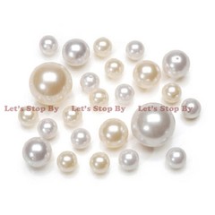 8oz/1lb Bulk Plastic Pearl Bead Centerpiece Vase Filler Wedding 10mm 18mm 30mm