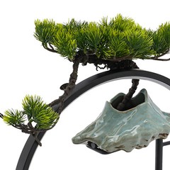 Desktop Waterfall Fountain Indoor Tabletop Ornament Resin Monk Feng Shui