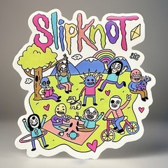 Slipknot Logo Sticker Iconic Rock Band Heavy Metal 3” Vinyl Funny