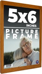 5×6 In Honey Brown Real Wood Picture Frame Width 0.75 inches | Interior Frame De