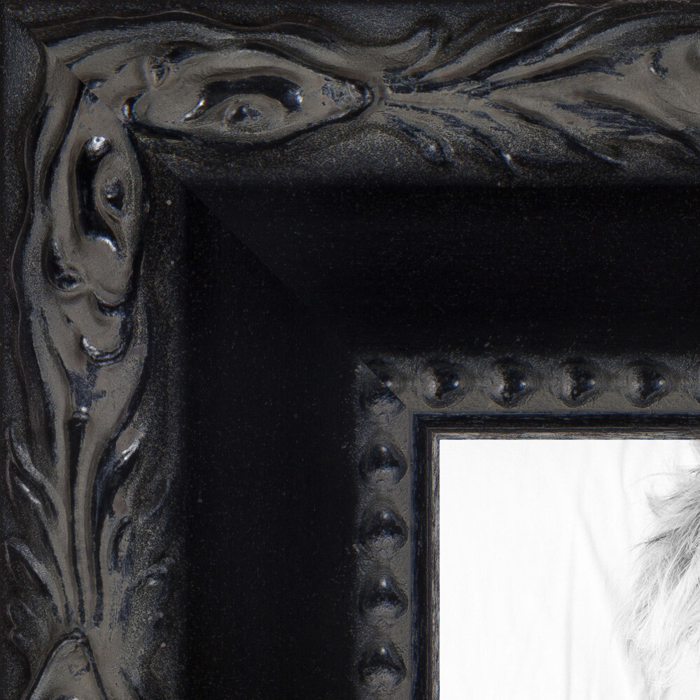 ArtToFrames Custom Picture Poster Frame Black Engraved 1.5″ Wide Wood