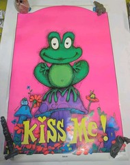 Little People Blacklight Poster ‘G’ Kiss Me Gary Patterson Frog Original NOS