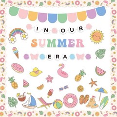 Summer Bulletin Board Decorations 126Pcs, in Our Summer Era Cutouts Border Tr…