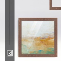 7×7 Distressed Brown Real Wood Picture Frame Width 1.25 inches | Interior Frame