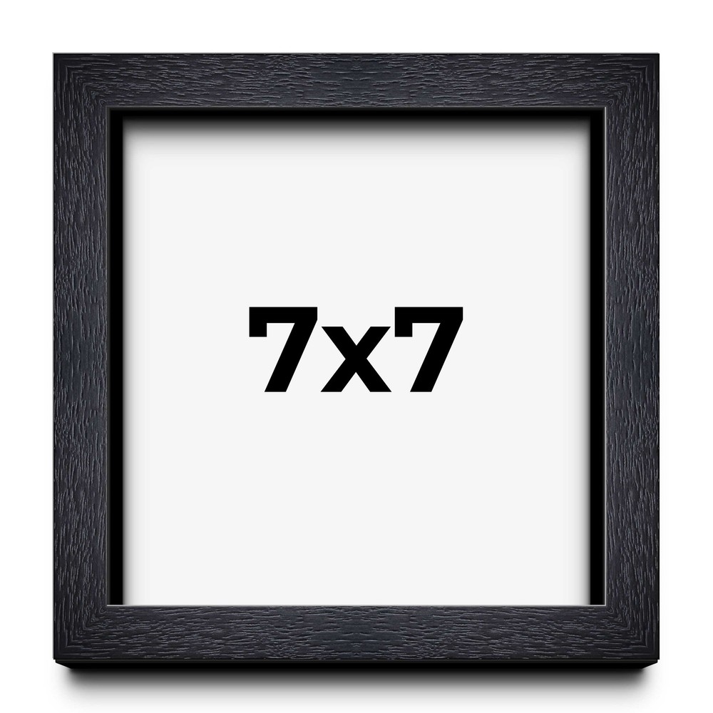 7×7 Shadow Box Frame Black | 1 Inches Deep Real Wood Farmhouse Shadowbox Display