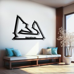 Metal Formula 1 Bahrain Circuit Wall Sign, High-Quality Garage Sign