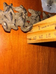Cast Rabbit Bunny Key Rack Holder Wall Hanging 6 Hooks 6.5 “ Farmhouse