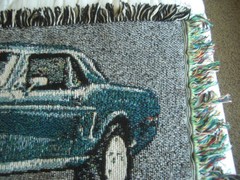 Mill Street Ford Logo Mustang Woven Graphic Tapestry Throw Blanket – Multi-Color