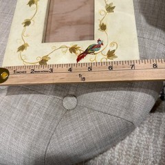 Hand Painted Rooster Vine Wooden Picture Frame Rustic Farmhouse 10in