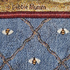 NOS Vtg Signed 65×48″ Debbie Mumm Throw Blanket 100% Cotton. Hen Farm Honey Bees
