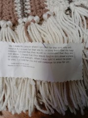 NEW-handmade – Crochet Prayer Shawl, Will donate % to choice charity of buyer