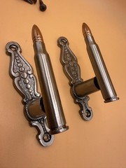Bullet Cartridge Decorative Bells Set Of 2 Metal Western Silver Novelty Pakistan